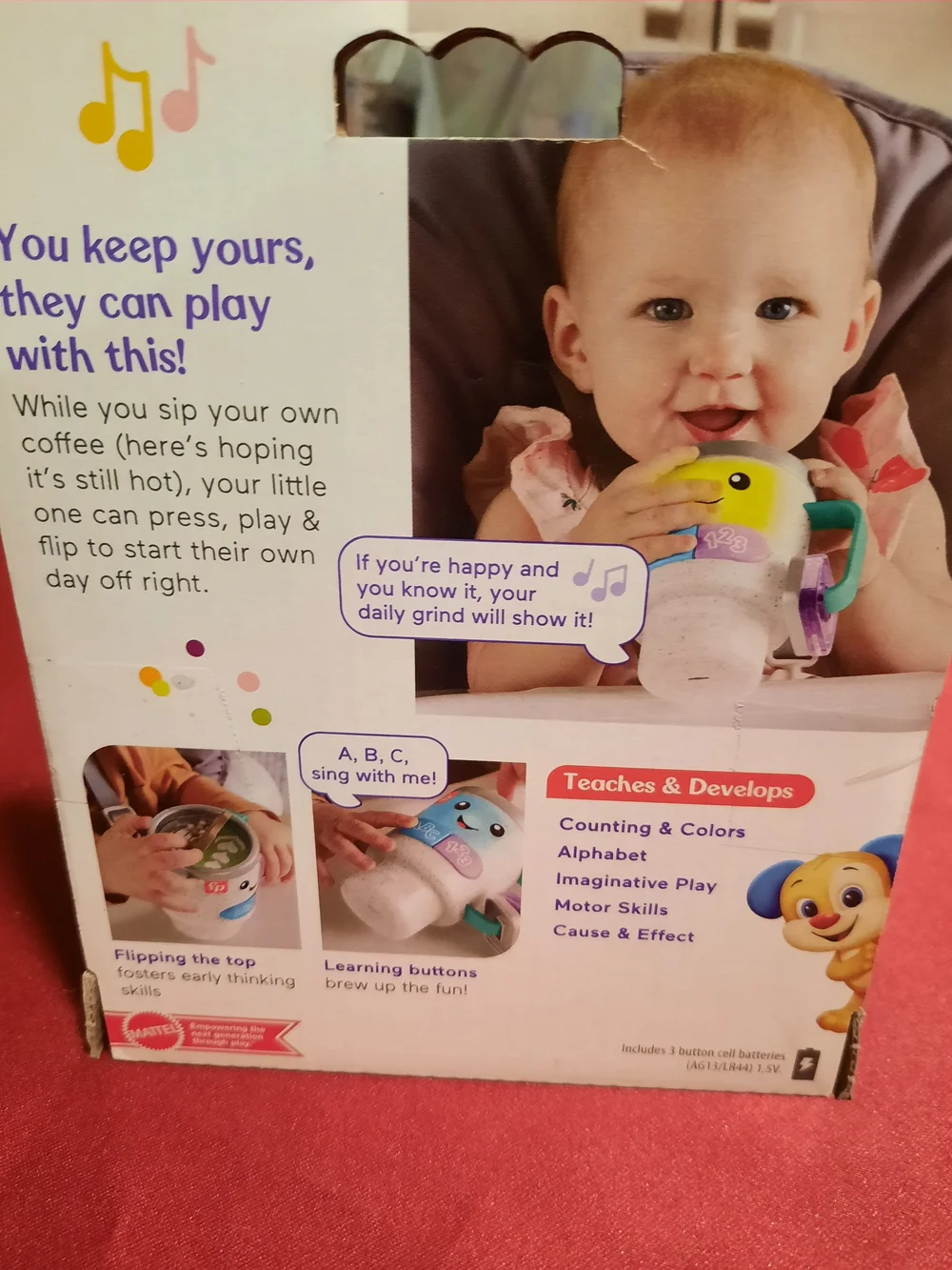 Fisher-Price Laugh & Learn Light-Up Singing Learning Coffee Mug
